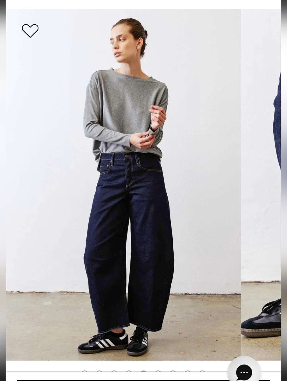 Ruti The Petite FearlessWide Leg Barrel Jeans 2.0 Dark Blue Wash Size 16p - Picture 8 of 9
